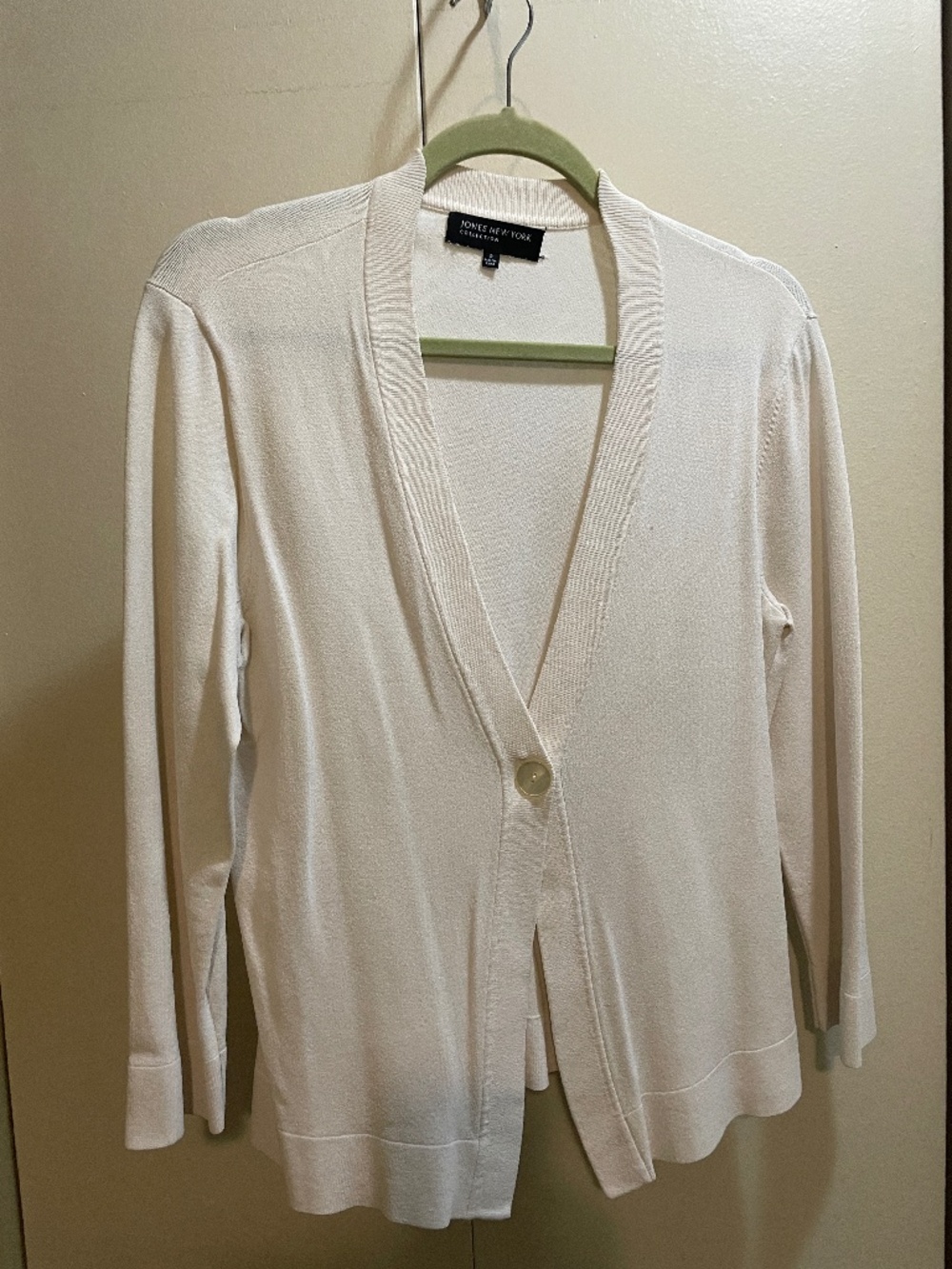 Jones New York Cardigan Cream/Off White Size Small
